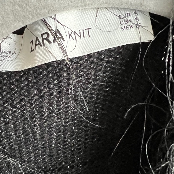 ZARA Knit Black Jacket in Small - Picture 6 of 14